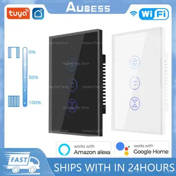 AUBESS Tuya Akıllı Yaşam WiFi Perde Anahtarı Elektrik Motorlu Panjur Panjur Google Ev Alexa Ses Kontrolü