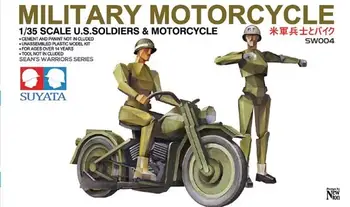 Suyata SW-004 1/35 Amerikan motosiklet ve piyade adam montaj modeli