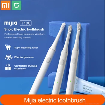 Xiaomi Mijia T100 Akıllı Elektrikli Diş Fırçası Diş Fırçası Renkli USB Şarj Edilebilir Su Geçirmez Ultrasonik Otomatik Diş Fırçaları