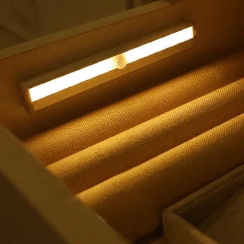 Hareket sensörlü ışık kablosuz LED gece lambası yatak odası gece lambası odası dekor mutfak dolap koridor ışık dedektörü dolap merdiven