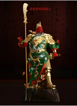 Büyük EV DÜKKANI ış Etkili Tılsım Koruma Para Çekme Dövüş zenginlik Tanrısı Guan gong Guan di FENG SHUI heykeli