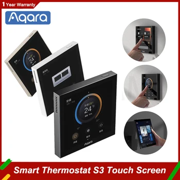Aqara Akıllı Termostat S3 Dokunmatik Ekran 3.95 Panel Ses / Uzaktan Kumanda Desteği Algılama Sıcaklık Nem Homekit APP