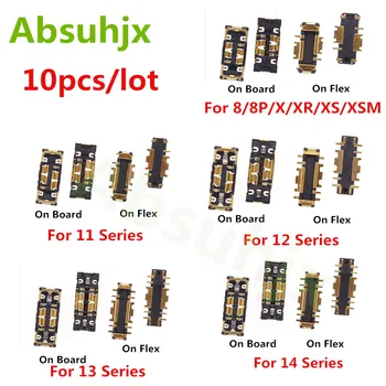 10 adet Pil FPC iPhone 11 12 13 14 Pro Max 12Mini X XS XR 6 6S 7 8 Artı Bağlantı Noktası Kurulu Klip Tak Flex Kablo