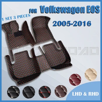 Volkswagen EOS için araba paspaslar 2005 2006 2007 2008 2009 2010 2011 2012 2013 2014 2015 2016 Özel oto ayak pedleri