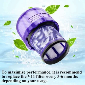 2 Adet Hepa Filtre Dyson V12 Elektrikli Süpürge Arka yedek filtre Yedek Parça Yıkanabilir Filtre Temizleme Fırçası ile