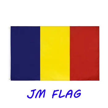 JMFLAG 90x150 cm Ro Rou Romanya Mavi Sarı Kırmızı Bayrak Polyester Baskılı Dekorasyon Afiş