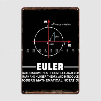 Euler Matematik Metal Işareti Klasik Kulübü Parti Sinema Duvar Dekor Tabela Posterler