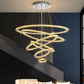 Modern ev dekor yemek odası Kolye lamba ışıkları iç mekan aydınlatması Tavan lambası asılı ışık kristal avize oturma odası için