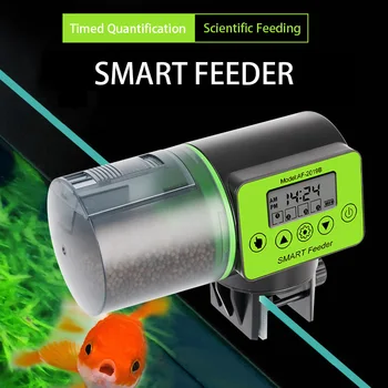 Otomatik Balık Besleyici Dijital su tankı Akvaryum Gıda Dağıtıcı Plastik Akıllı Zamanlama Elektrikli Balık Besleme Aracı Kaplumbağa
