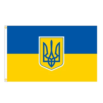 90x150cm Ukrayna Bayrağı Ukrayna Ulusal bayraklar ulusal amblemi UKR Bahçe Bayrağı Ev dekorasyon Barış İçin