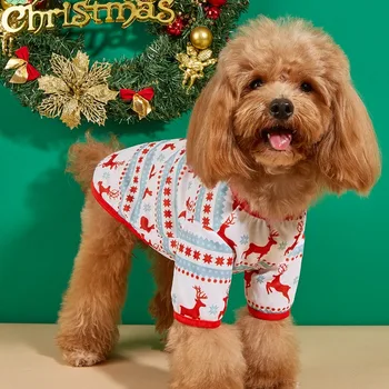 Pet Noel Giysileri Kış Sıcak Evcil Hayvan Giysileri Küçük Orta Köpekler için Elk Noel Baba Köpek Kediler Ceket Hoodies Noel Köpekler Kostüm