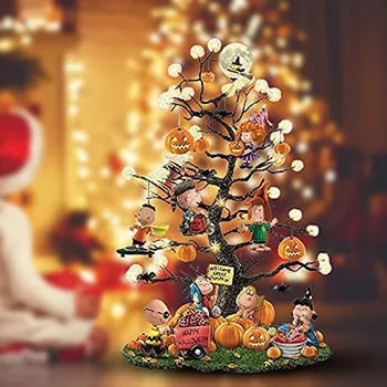Noel Ağacı Kolye Cadılar Bayramı Kabak Süs Reçine Noel Ağacı Kabak Lamba Yarasa Dekorasyon Kolye Yeni Masa masa dekoru