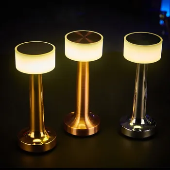 LED Masaüstü Gece Lambası Retro bar masası Lambası Şarj Edilebilir Dokunmatik Sensör Kablosuz Restoran Kahve Oturma Odası Dekor Aydınlatma Yeni