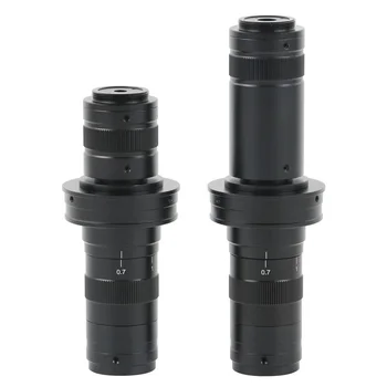 169X 225X 253X 338X Ayarlanabilir Mikroskop Zoom C Dağı Lens 0.7 X-4.5 X Sürekli Monoküler Lens HDMI VGA USB Kamera