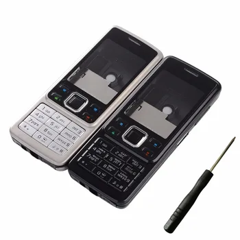 Nokia 6300 için telefon kılıfı Kapak Ön Çerçeve + pil bölmesi kapağı + İngilizce ve Rusça tuş takımı + Araçları