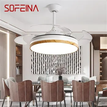 SOFEINA ışıklı tavan fanı Kiti 3 Renk LED Uzaktan Kumanda İle Görünmez vantilatör pervanesi Ev Yemek Odası Yatak Odası Restoran İçin