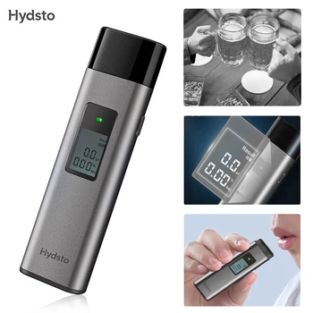 Hydsto Alkol Test Cihazı T1 Şarj Edilebilir El Dijital Breathalyzer LCD HD Ekran Taşınabilir Mini Metre Üfleme Test Cihazı Dedektörü