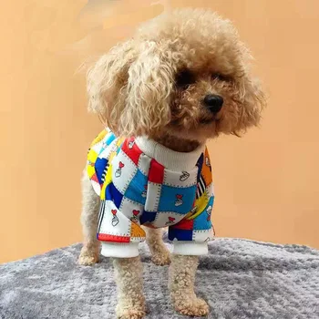 Bahar Sonbahar evcil köpek kıyafeti Ceket Moda Küçük ve Orta Moda Köpek Tişörtü Bichon Oyuncak Mascotas Lüks