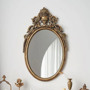 Büyük Banyo Dekoratif Ayna Makyaj Estetik Tuvalet Masası Özel Dekoratif Ayna Vintage Ayna Ev Dekorasyon YX50DM